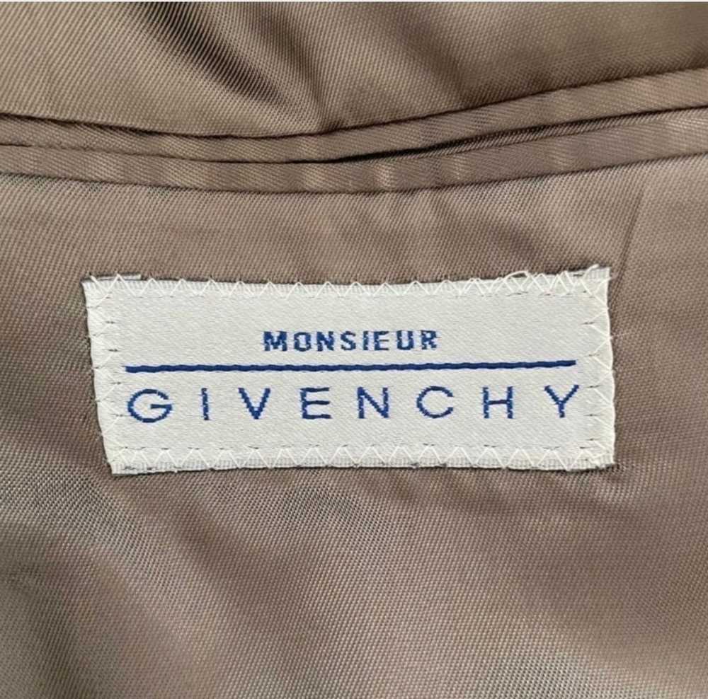 GIVENCHY Brown Black 2 Button Front Slim Dress Blazer Suit Jacket Sz 40R EXC - Picture 6 of 7